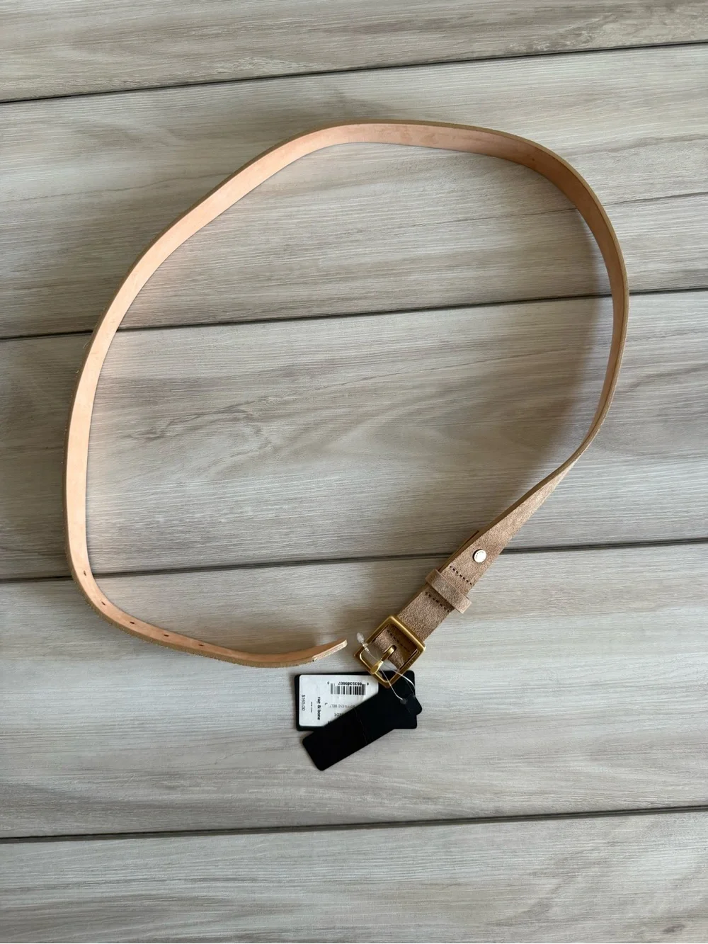 Rag & Bone Baby Suede Boyfriend Belt Camel Large NWT